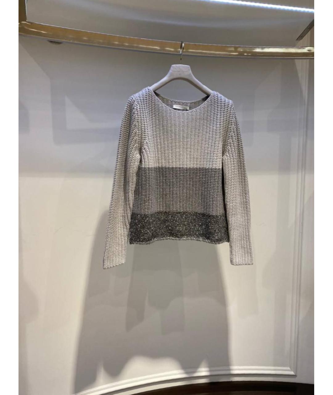 FABIANA FILIPPI Серый шерстяной джемпер / свитер, фото 4