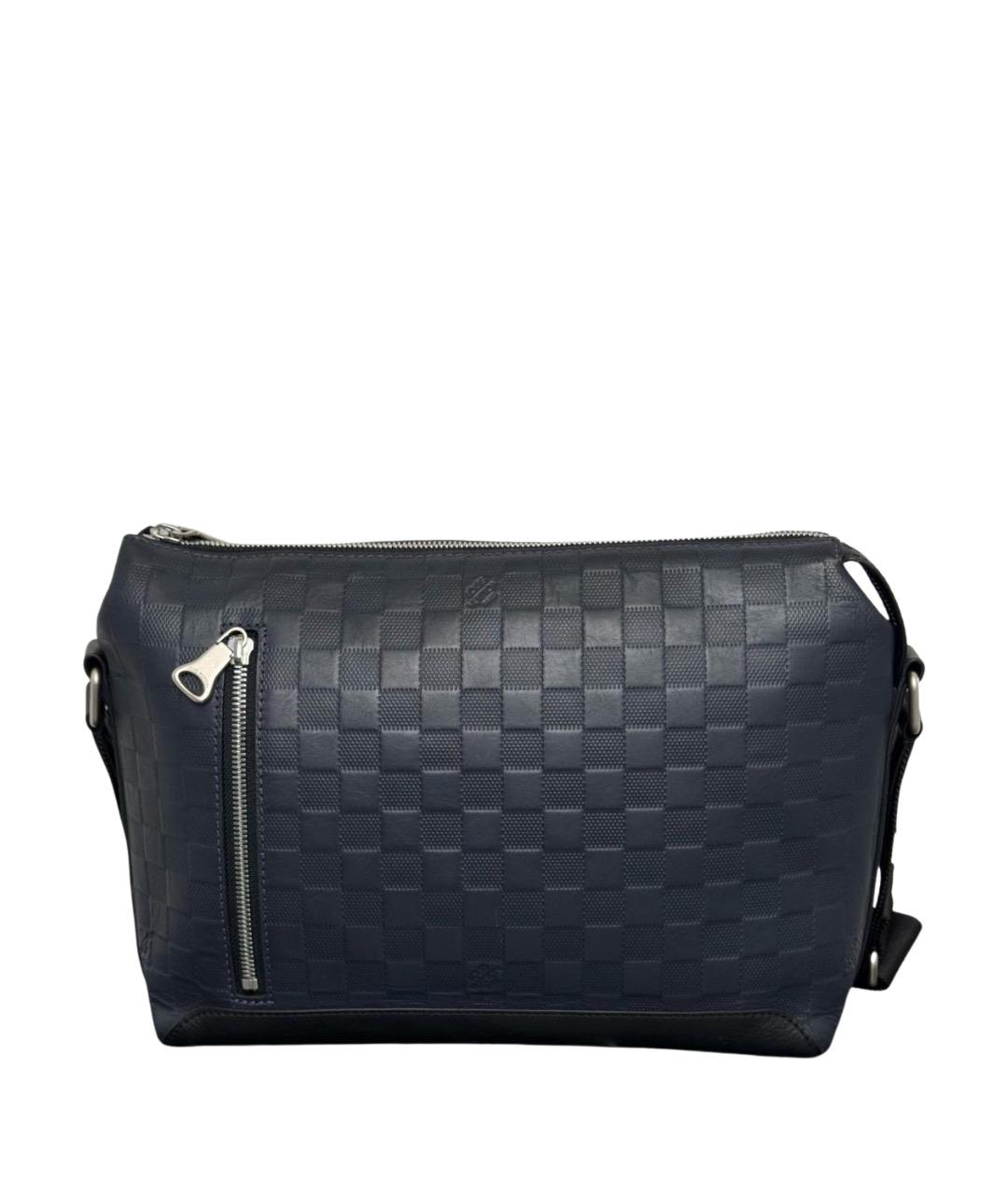 LOUIS VUITTON Темно-синяя кожаная сумка на плечо, фото 1