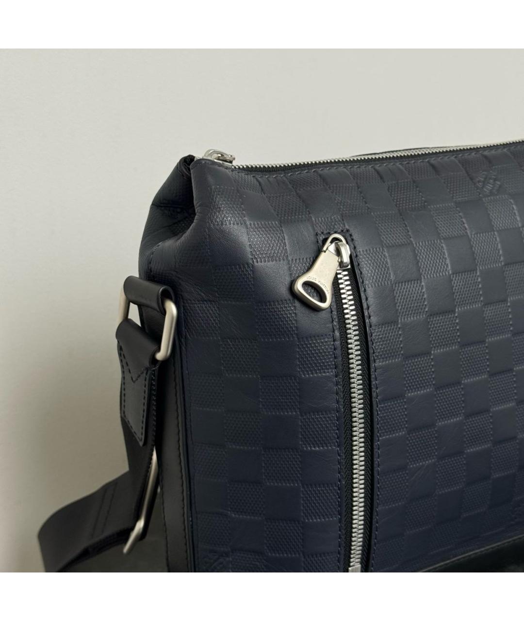 LOUIS VUITTON Темно-синяя кожаная сумка на плечо, фото 2