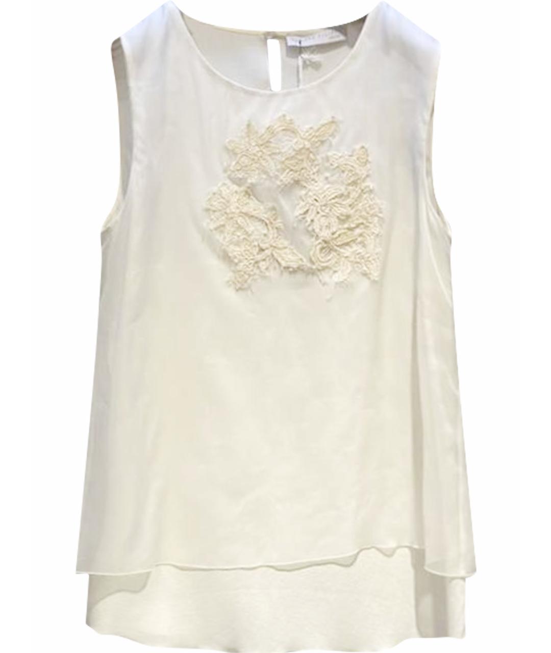 FABIANA FILIPPI Белая шелковая блузы, фото 1