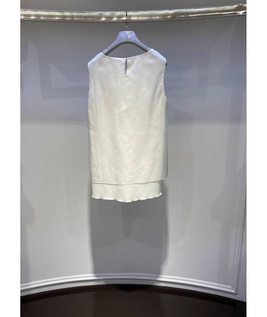 FABIANA FILIPPI Белая шелковая блузы, фото 3