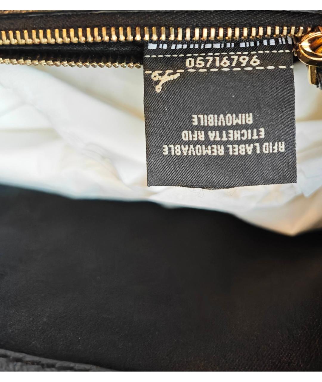 FENDI Черная кожаная сумка с короткими ручками, фото 7