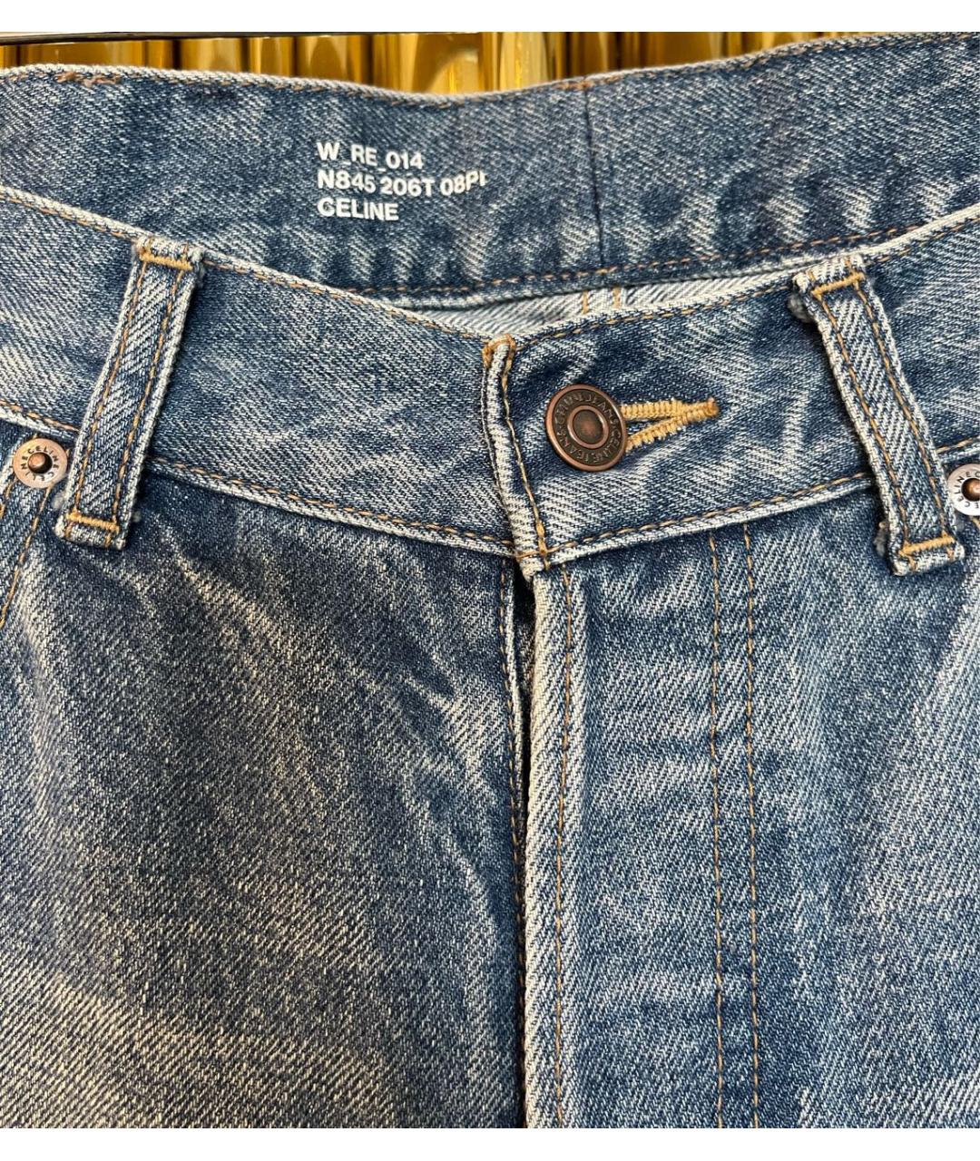 CELINE Синие прямые джинсы, фото 3