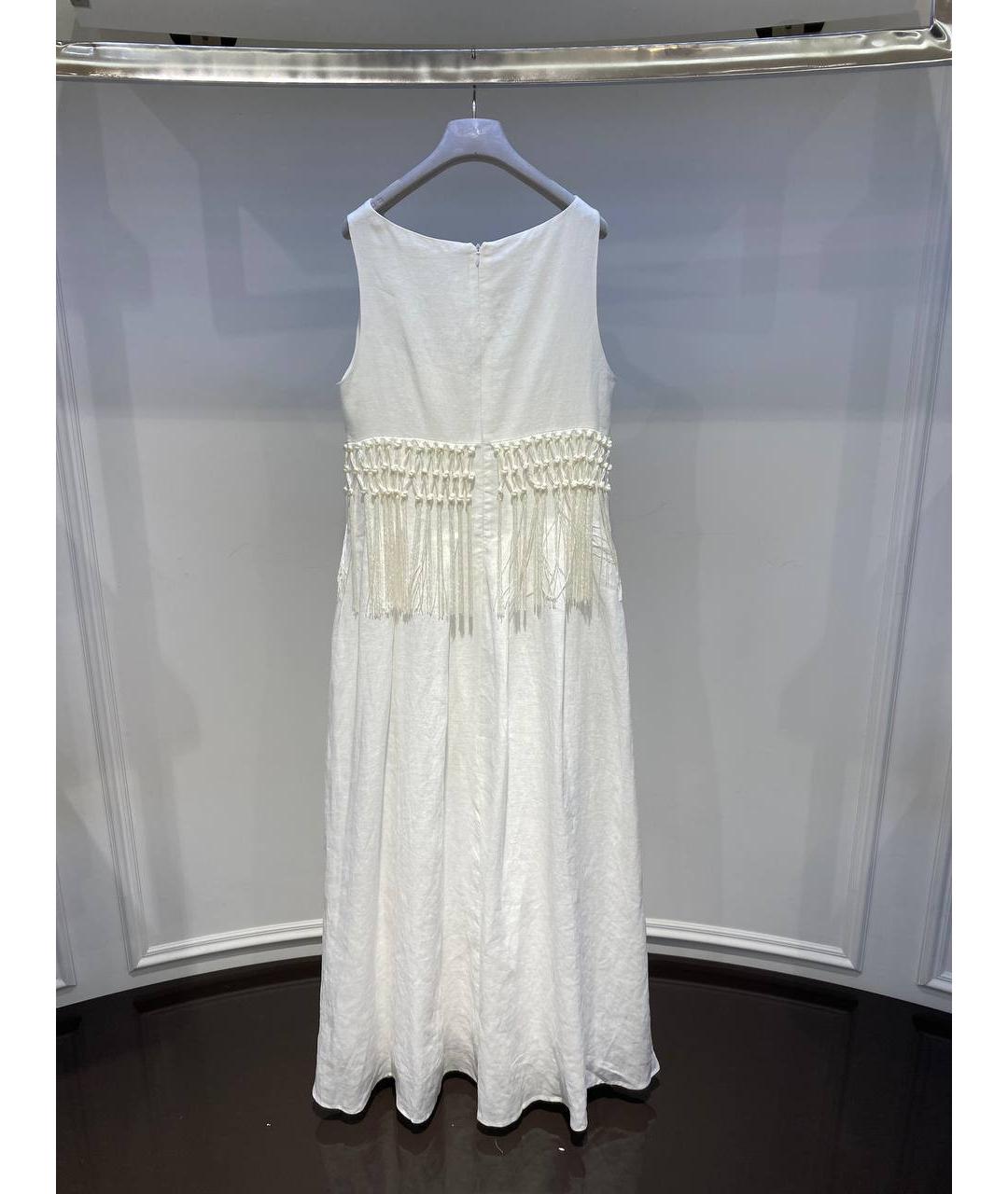 FABIANA FILIPPI Белый льняной сарафан, фото 3