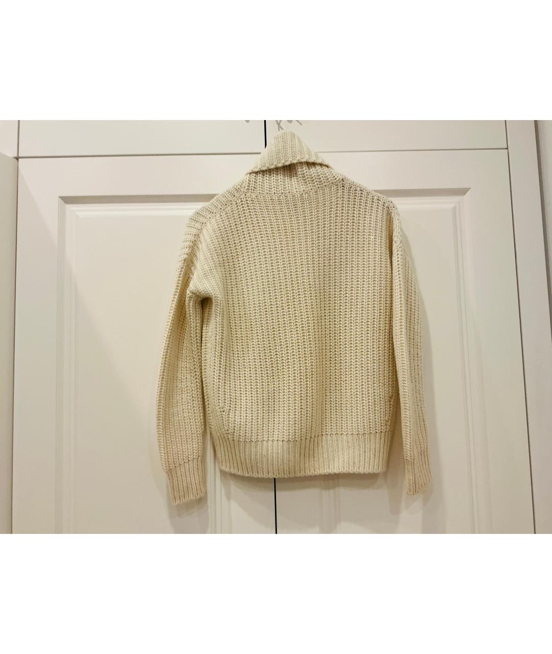 LORO PIANA Бежевый кашемировый джемпер / свитер, фото 2