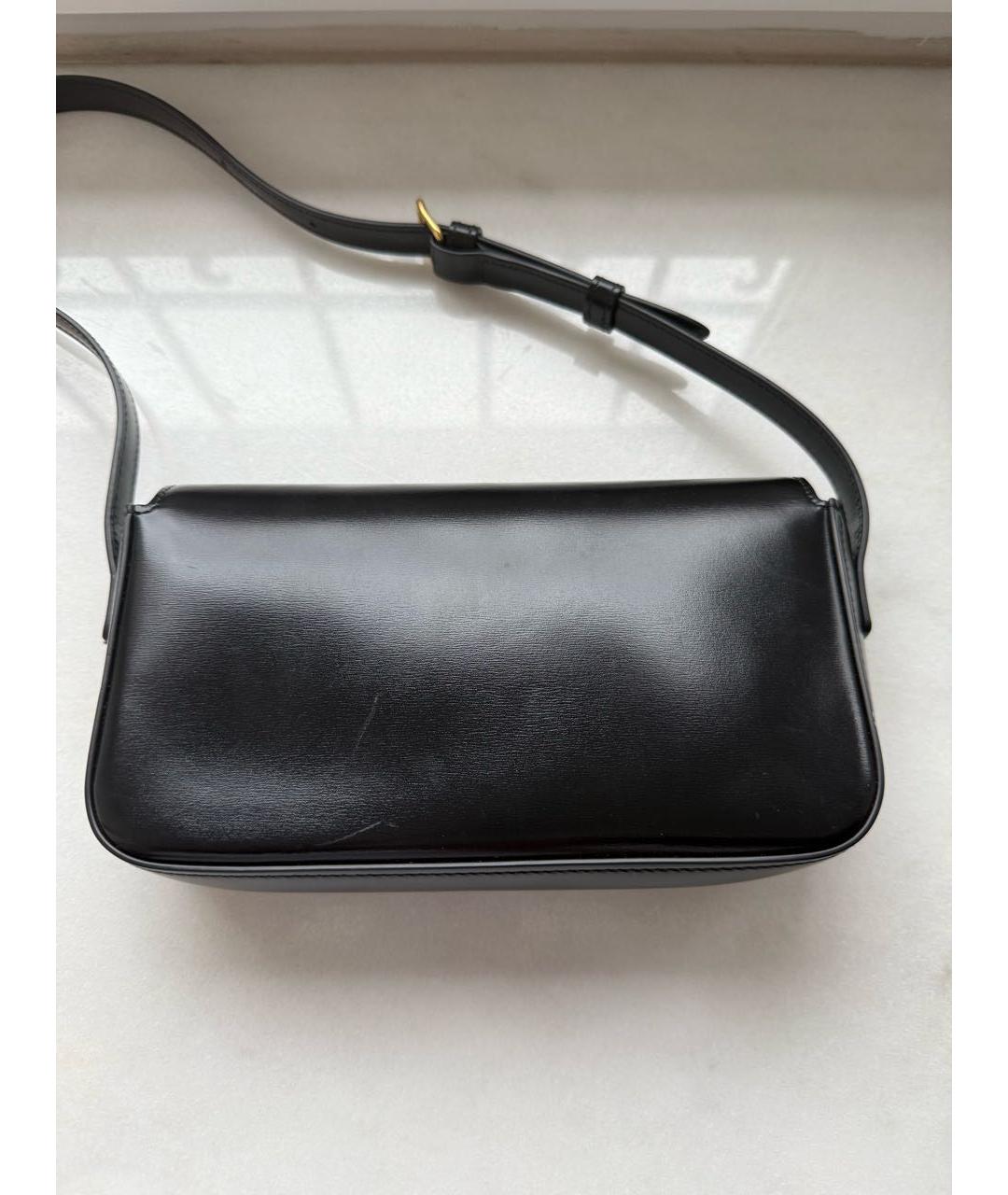 CELINE Черная кожаная сумка через плечо, фото 3