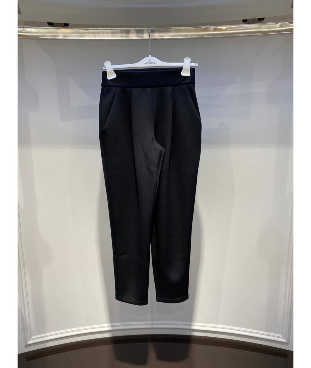 MONCLER Черные прямые брюки, фото 4