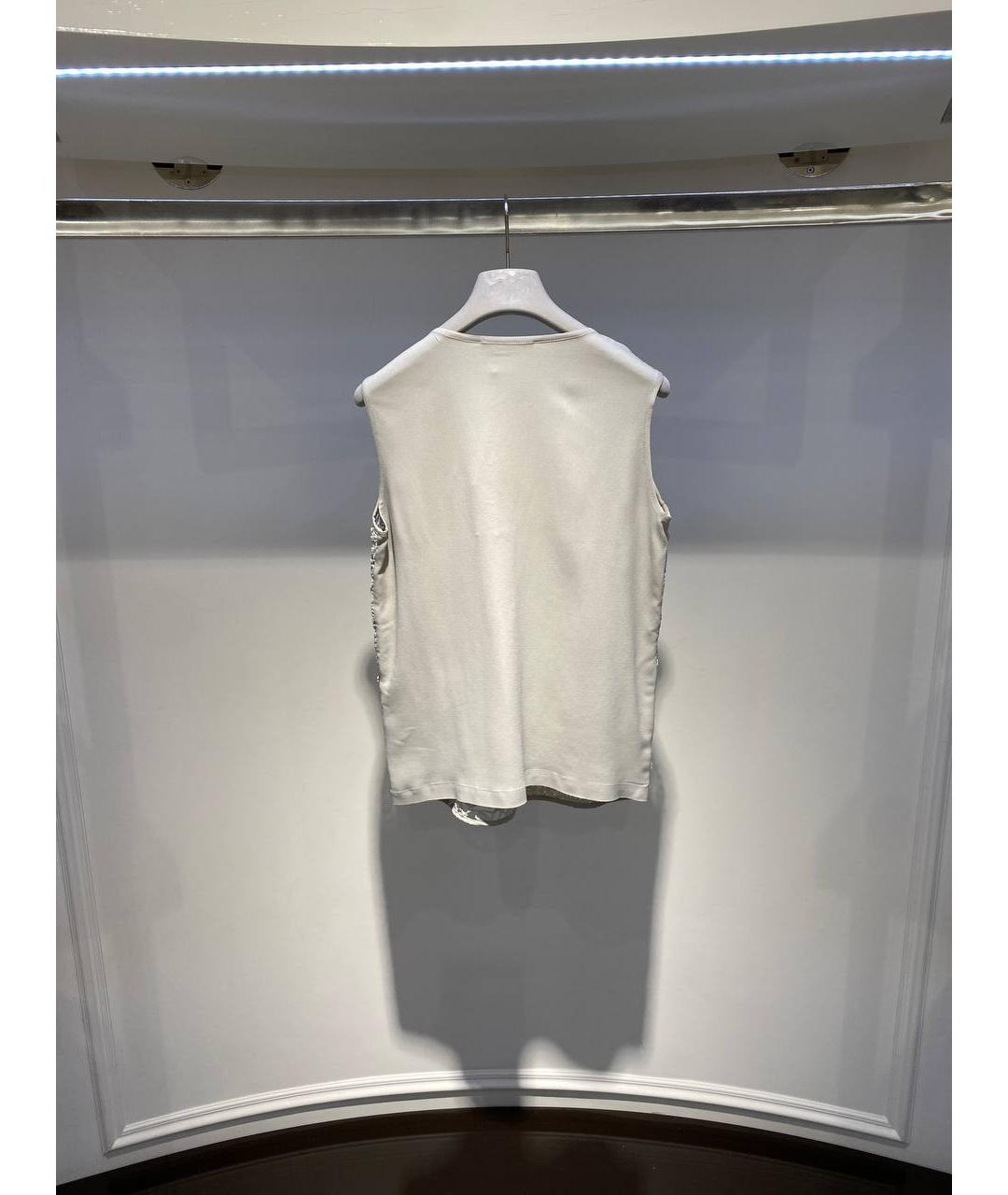 FABIANA FILIPPI Серая хлопковая майка, фото 3