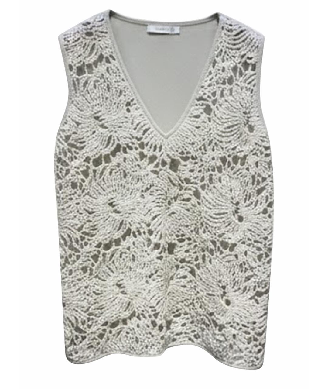 FABIANA FILIPPI Серая хлопковая майка, фото 1