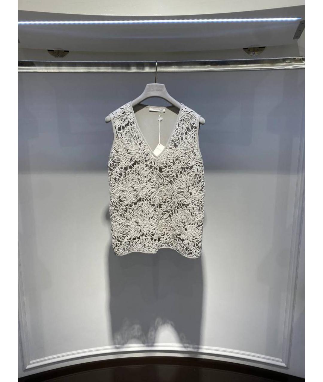 FABIANA FILIPPI Серая хлопковая майка, фото 4