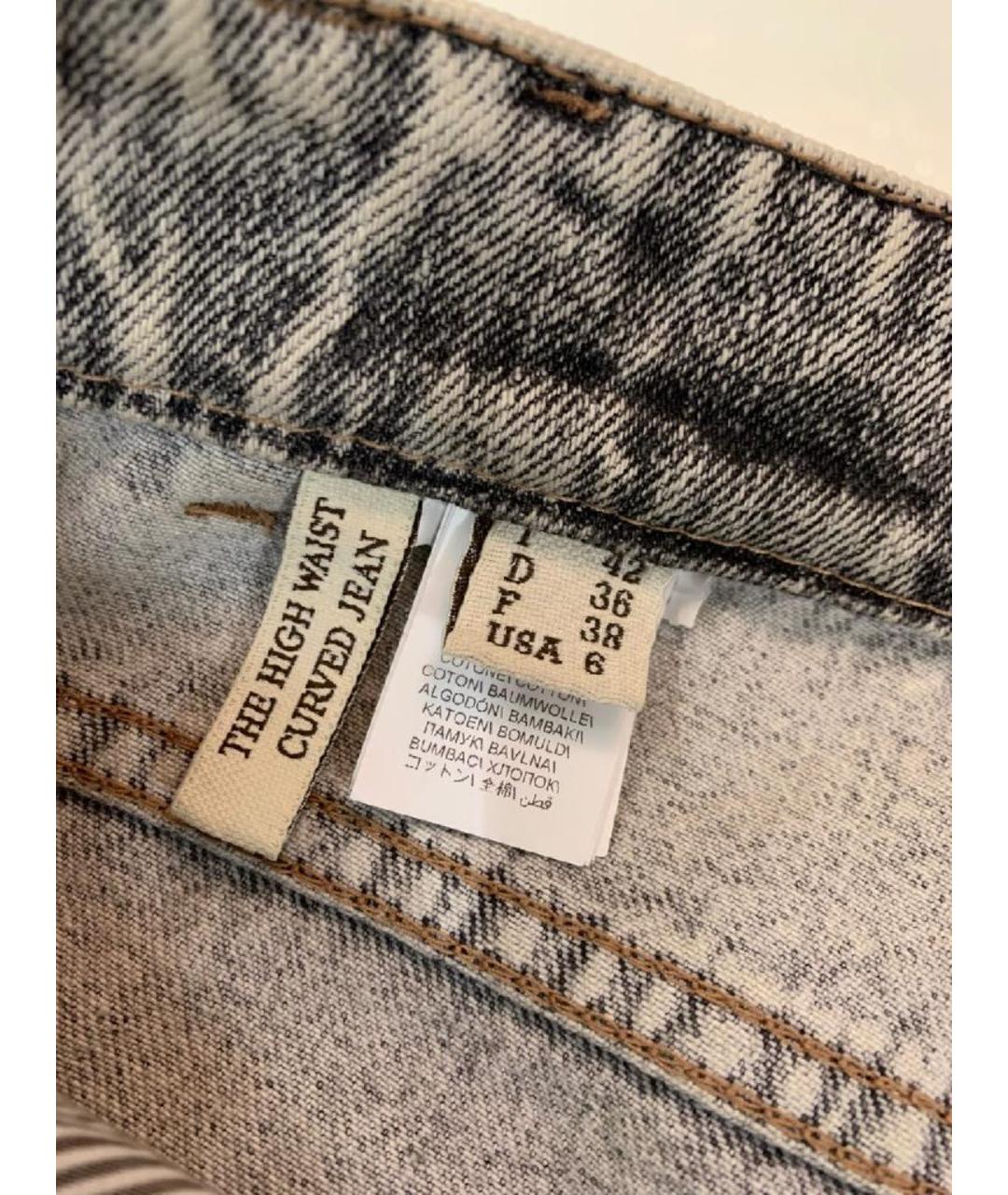 BRUNELLO CUCINELLI Серые хлопковые прямые джинсы, фото 6