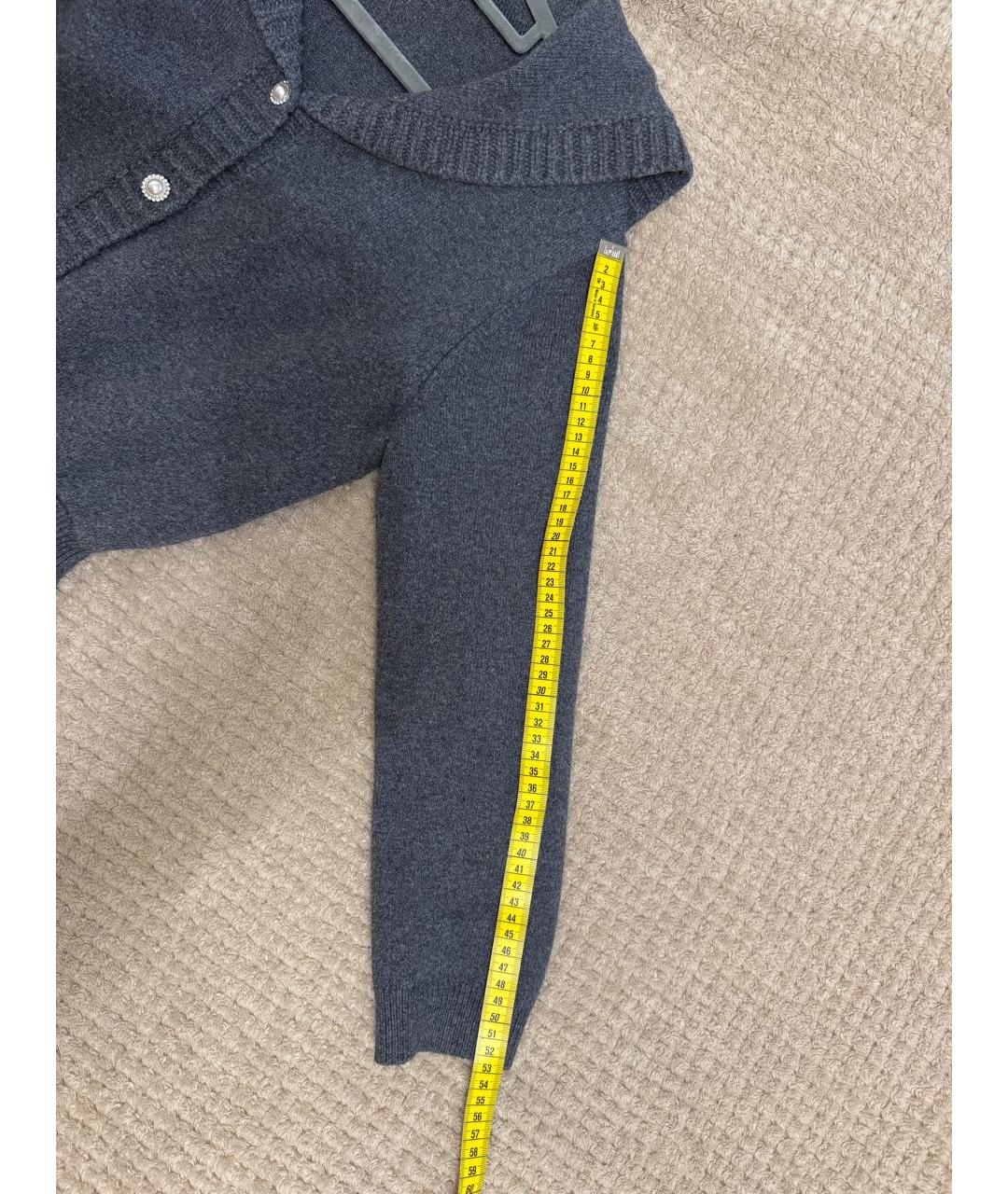 MAJE Серое шерстяное повседневное платье, фото 7