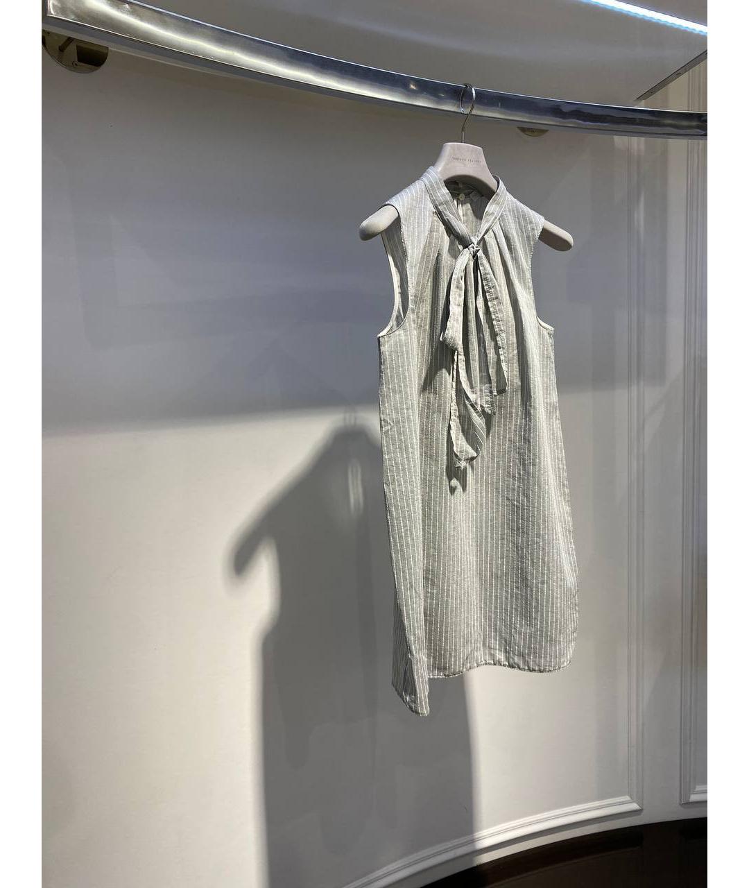 FABIANA FILIPPI Серая хлопковая блузы, фото 2