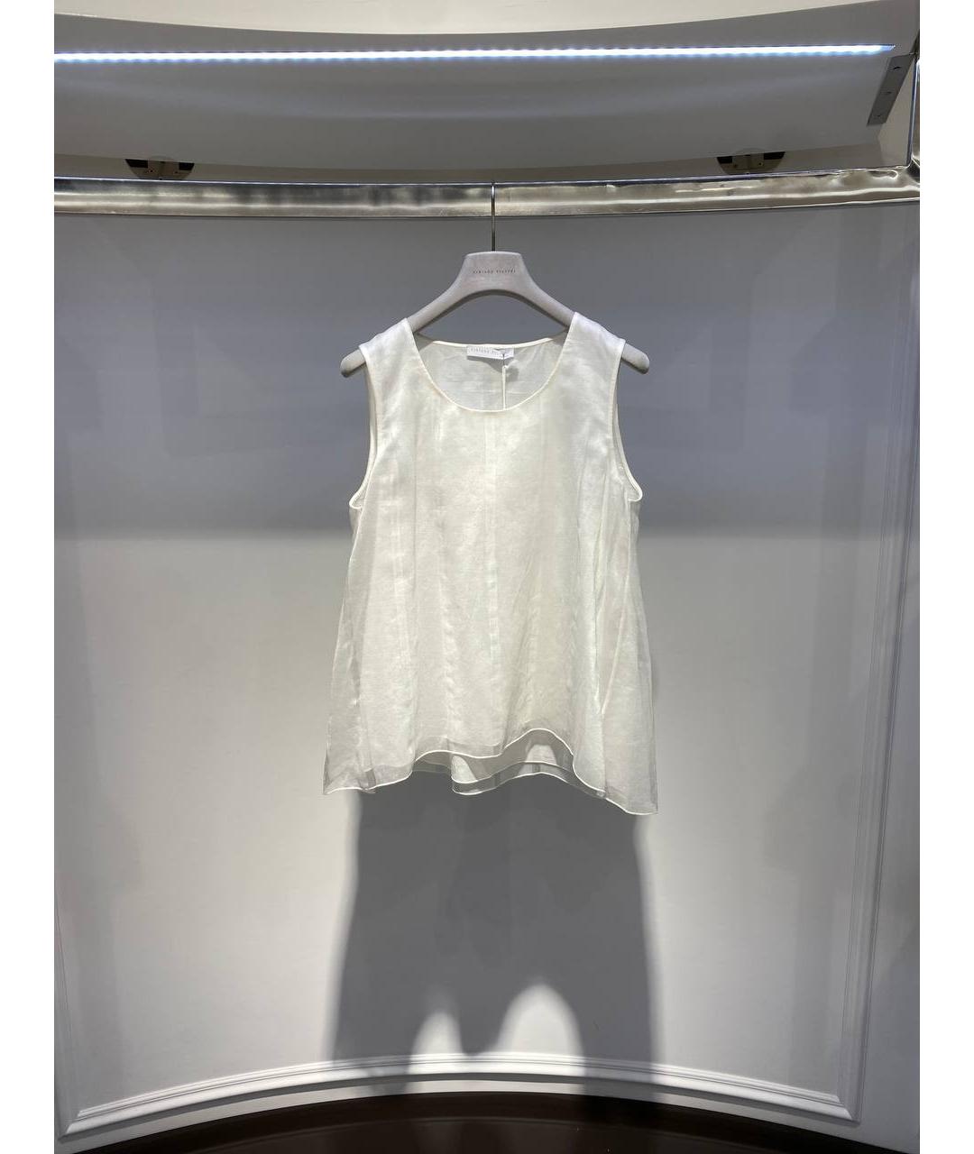 FABIANA FILIPPI Белая хлопковая майка, фото 4