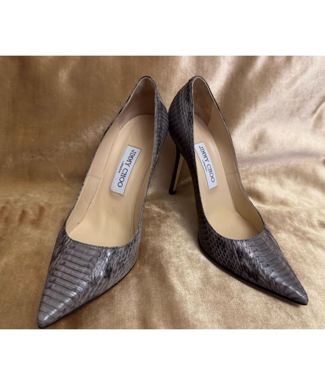 JIMMY CHOO Серые кожаные туфли, фото 5