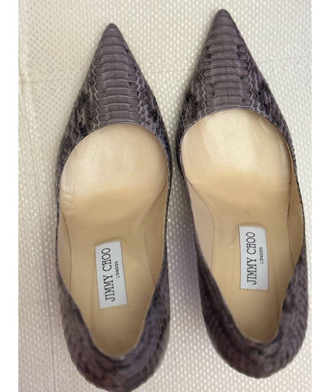 JIMMY CHOO Серые кожаные туфли, фото 3