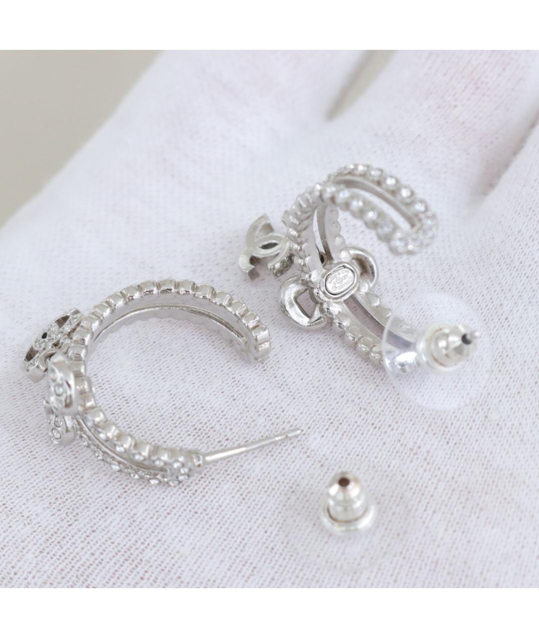 CHANEL Серебряные металлические серьги, фото 9