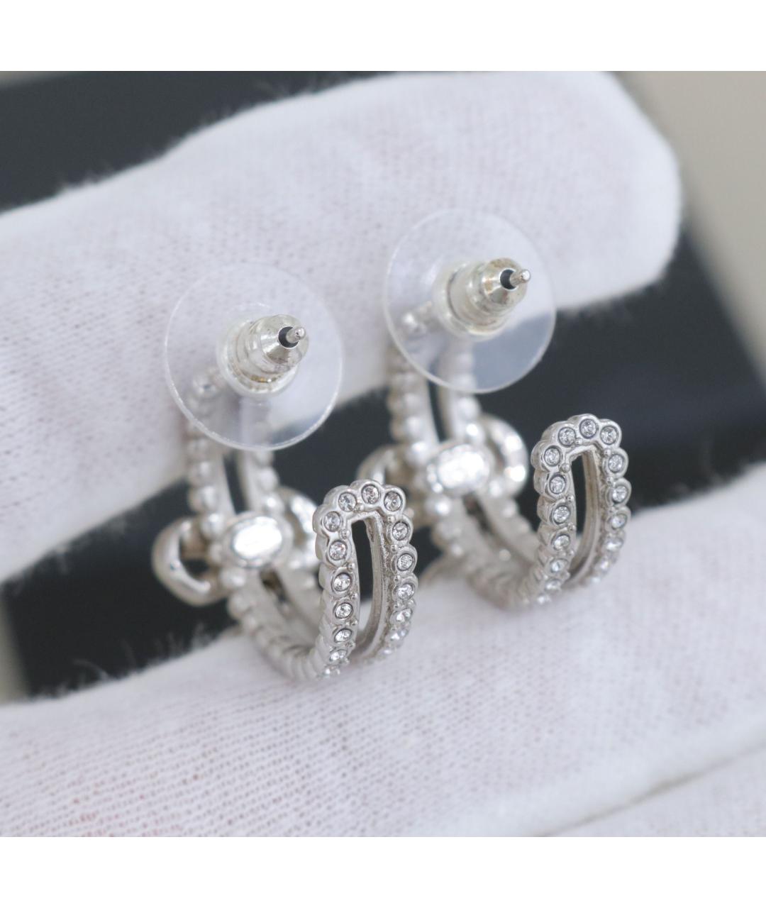 CHANEL Серебряные металлические серьги, фото 6