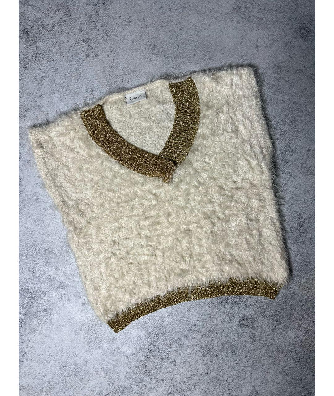 GANNI Бежевая полиамидовая жилетка, фото 9