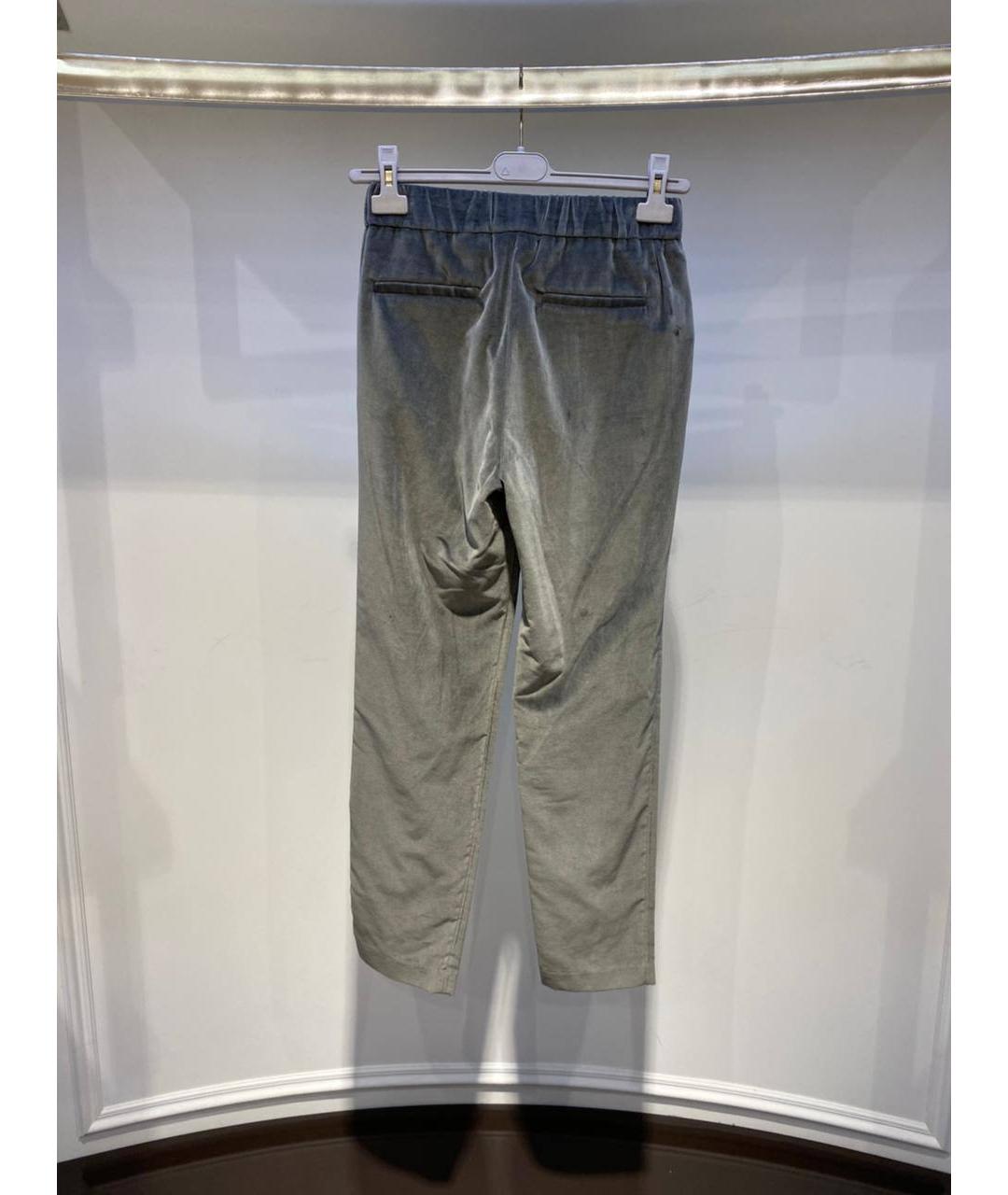 FABIANA FILIPPI Серые хлопковые прямые брюки, фото 3