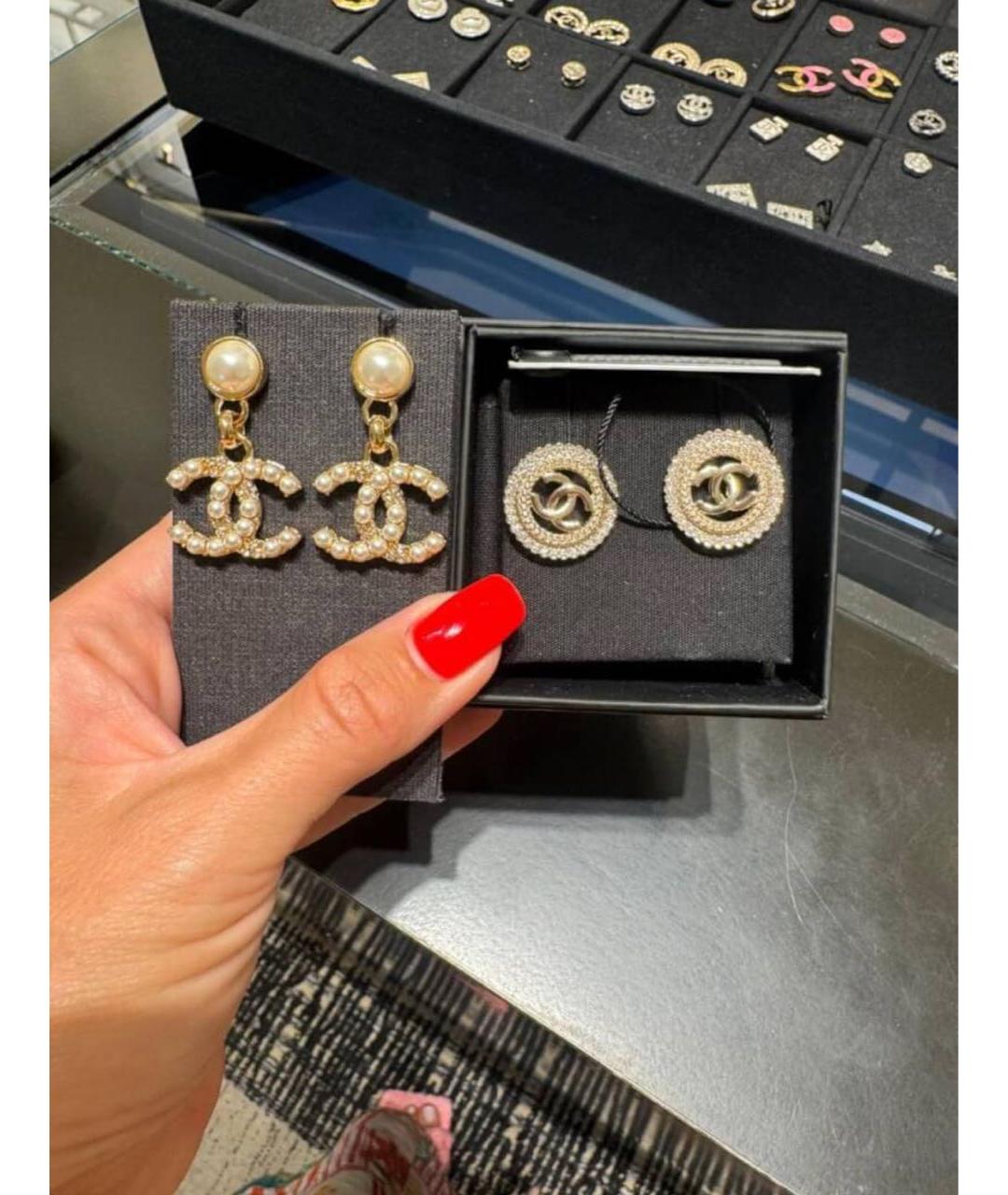 CHANEL Золотые серьги, фото 5