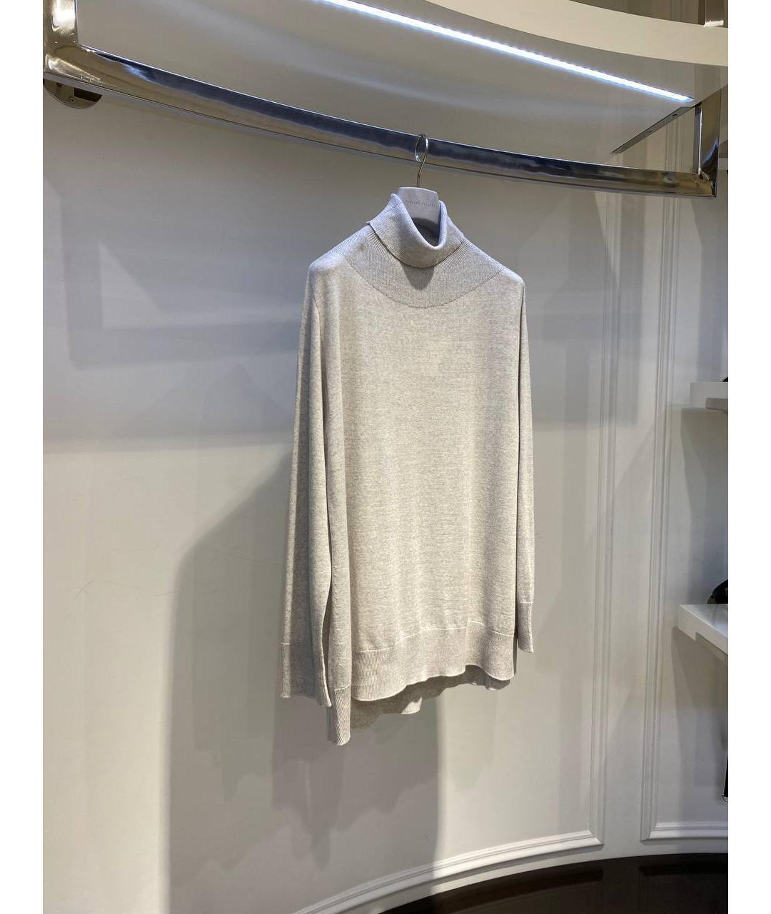 FABIANA FILIPPI Серая шерстяная водолазка, фото 2