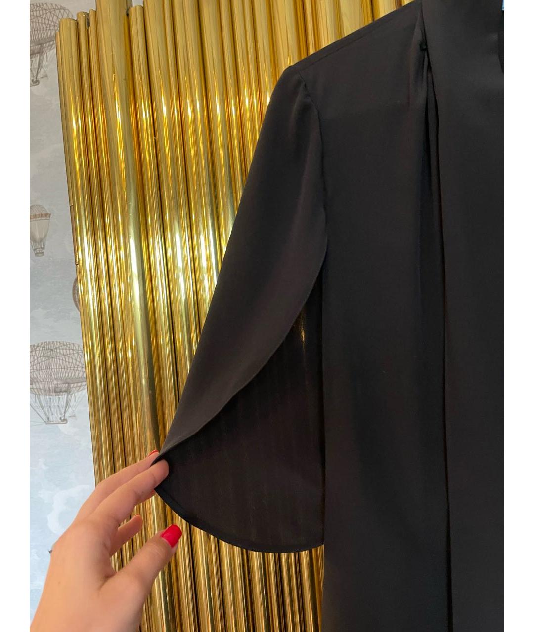 PRADA Черная шелковая блузы, фото 4