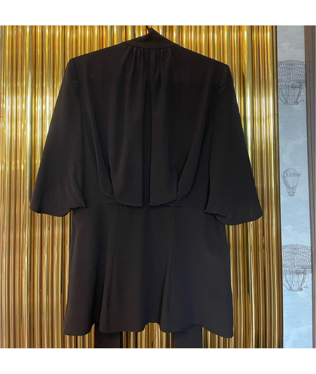 PRADA Черная шелковая блузы, фото 2