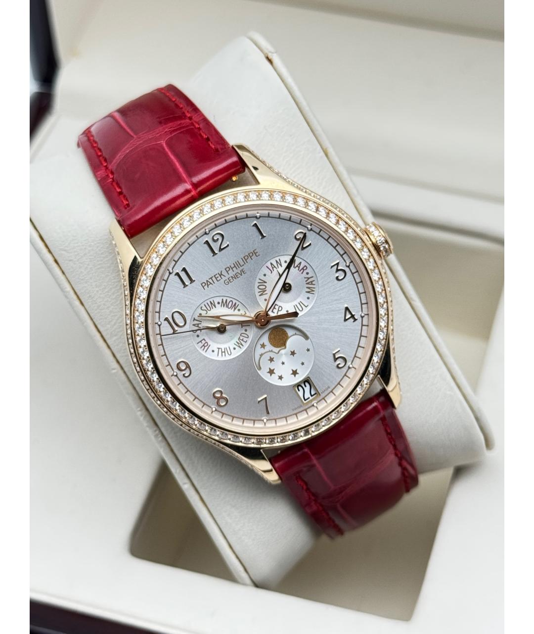 PATEK PHILIPPE Белые часы из розового золота, фото 4