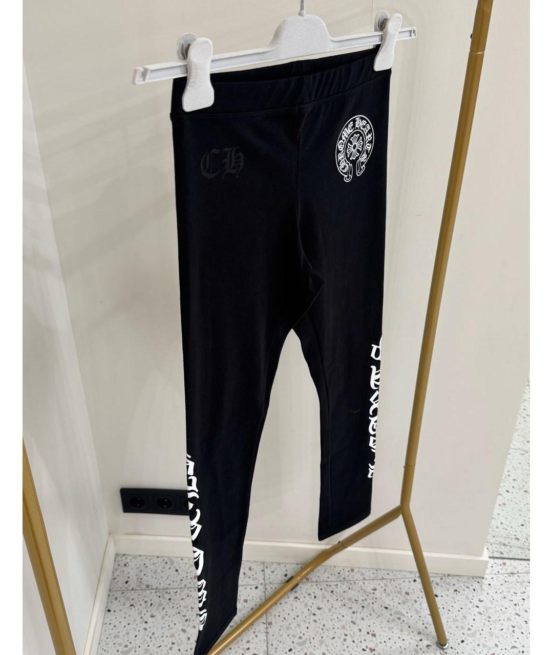 CHROME HEARTS Черные хлопковые леггинсы и велосипедки, фото 2