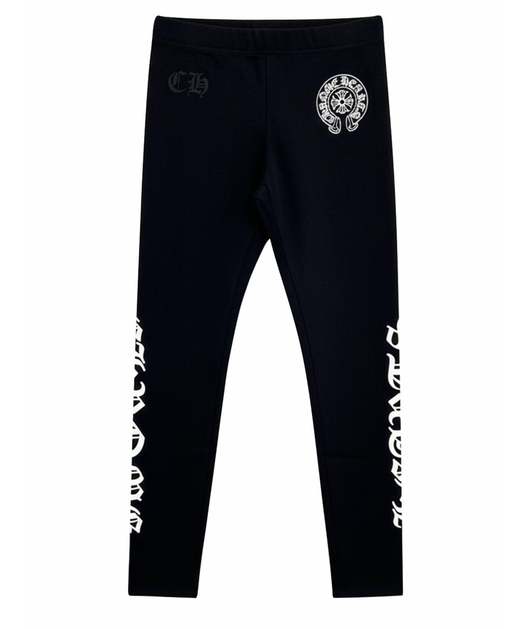 CHROME HEARTS Черные хлопковые леггинсы и велосипедки, фото 1