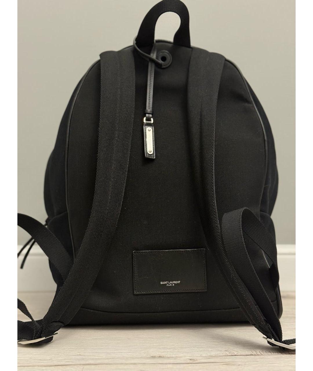SAINT LAURENT Черный тканевый рюкзак, фото 2
