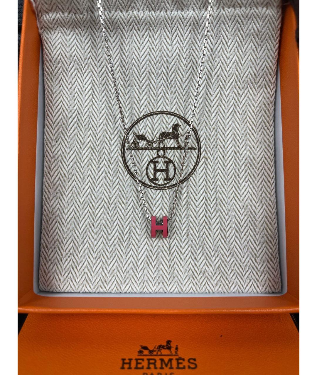 HERMES Розовая металлическая подвеска, фото 7