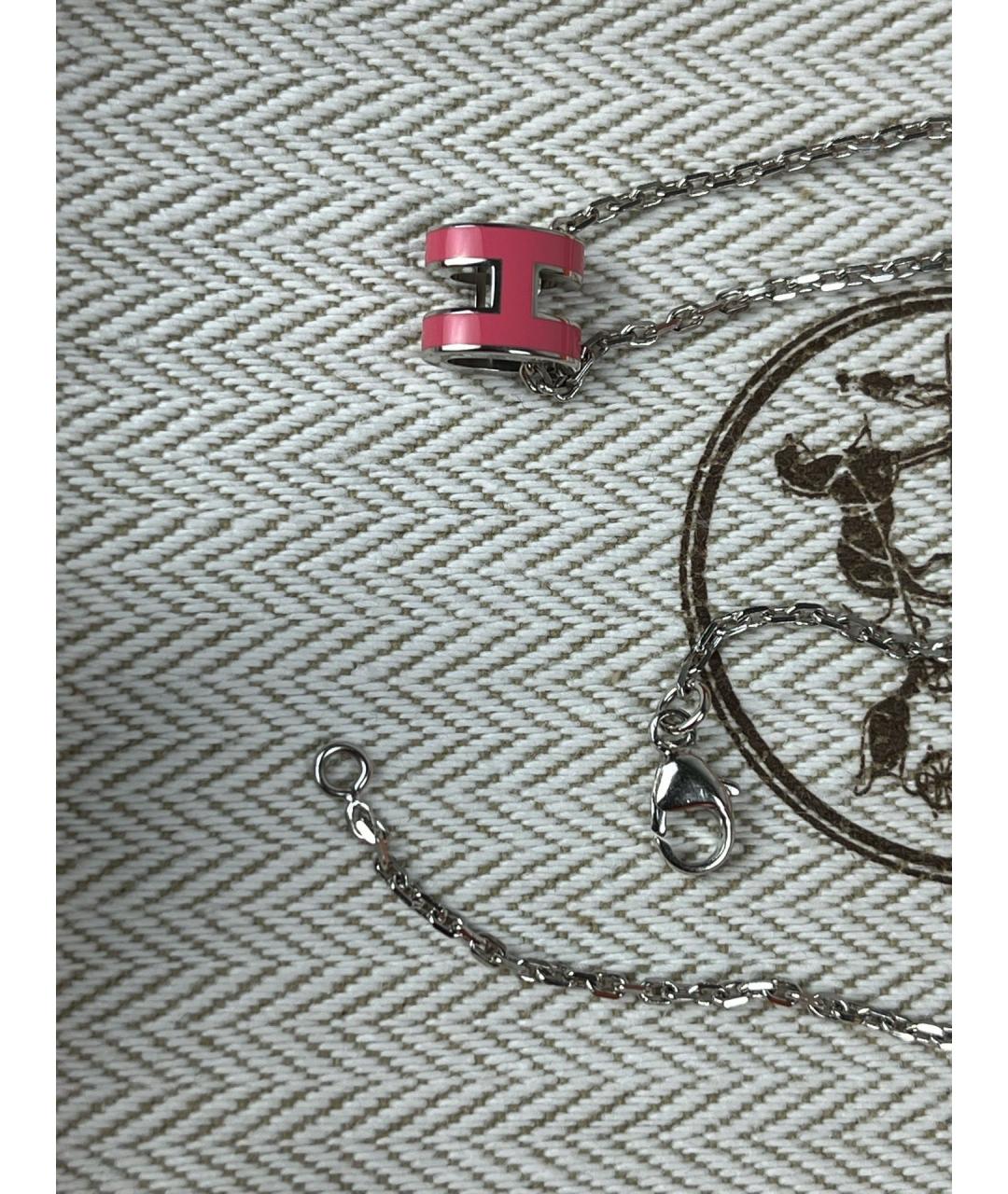 HERMES Розовая металлическая подвеска, фото 4