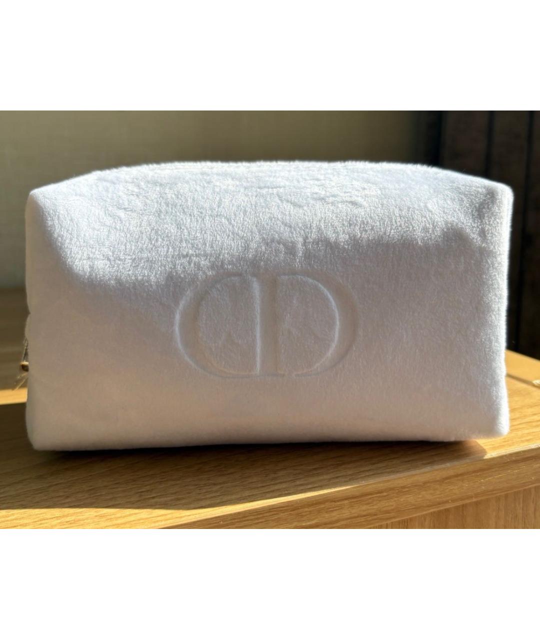 CHRISTIAN DIOR Белая бархатная косметичка, фото 2