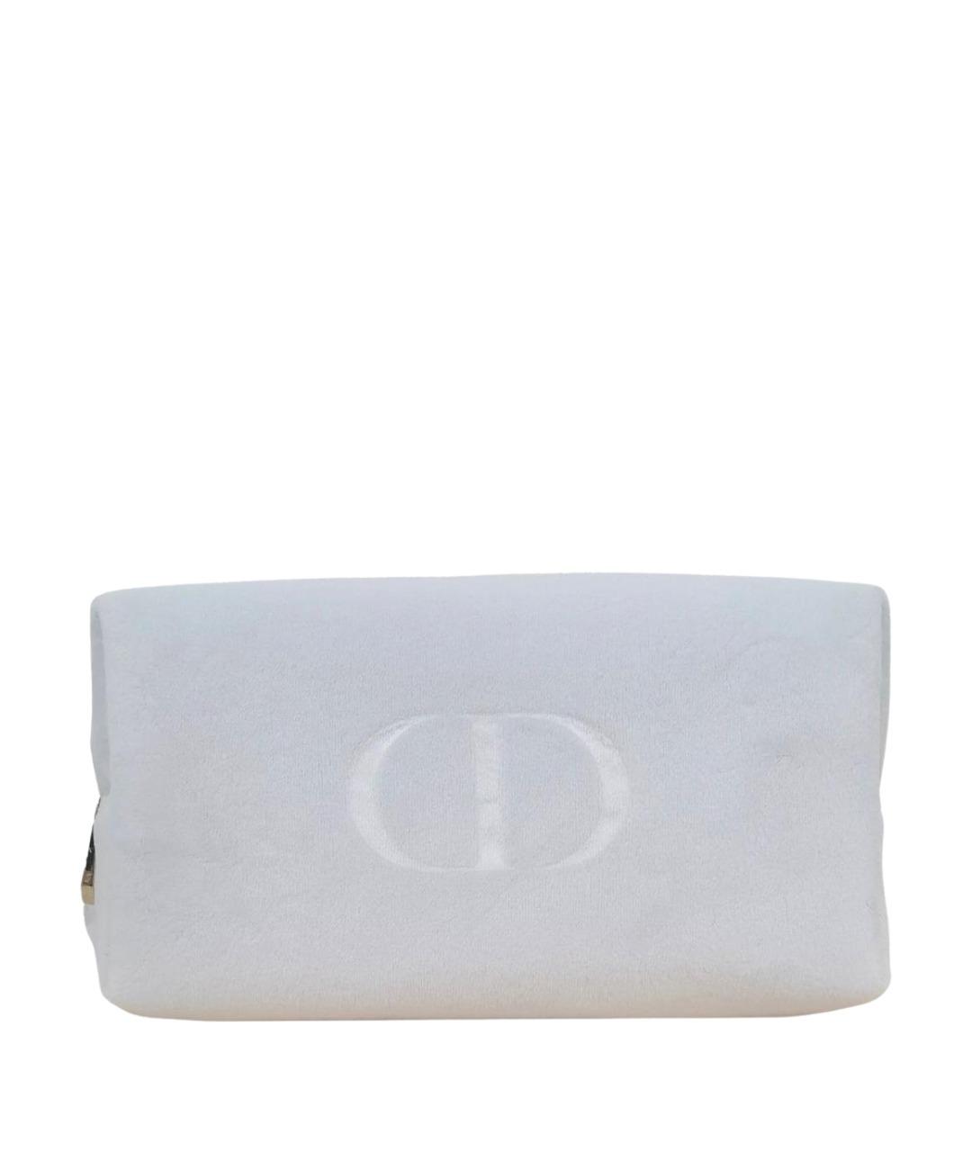CHRISTIAN DIOR Белая бархатная косметичка, фото 1