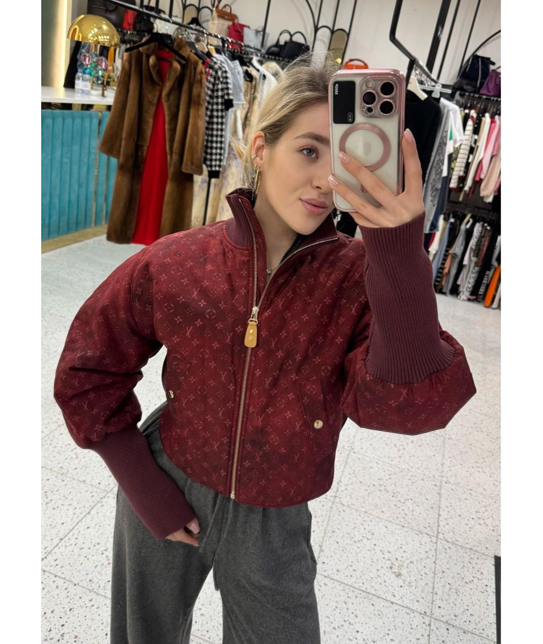 LOUIS VUITTON Бордовая куртка, фото 7