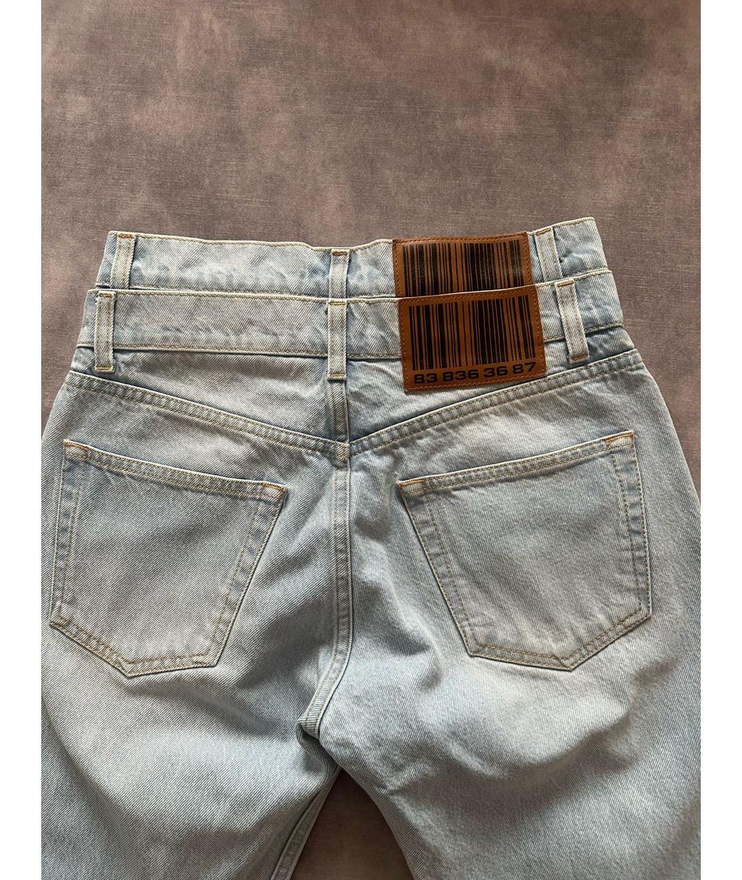 VTMNTS Голубые хлопковые прямые джинсы, фото 8