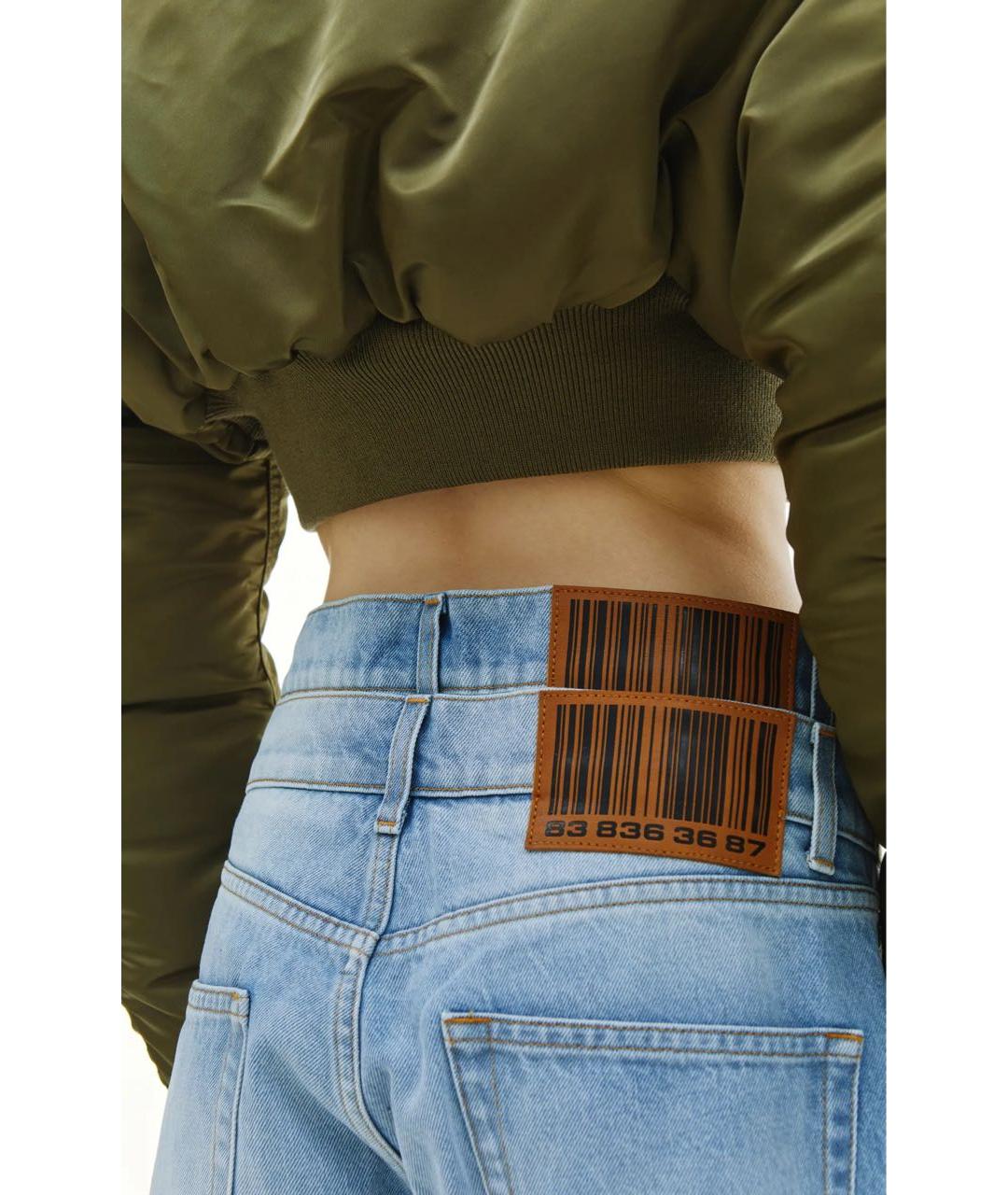 VTMNTS Голубые хлопковые прямые джинсы, фото 4