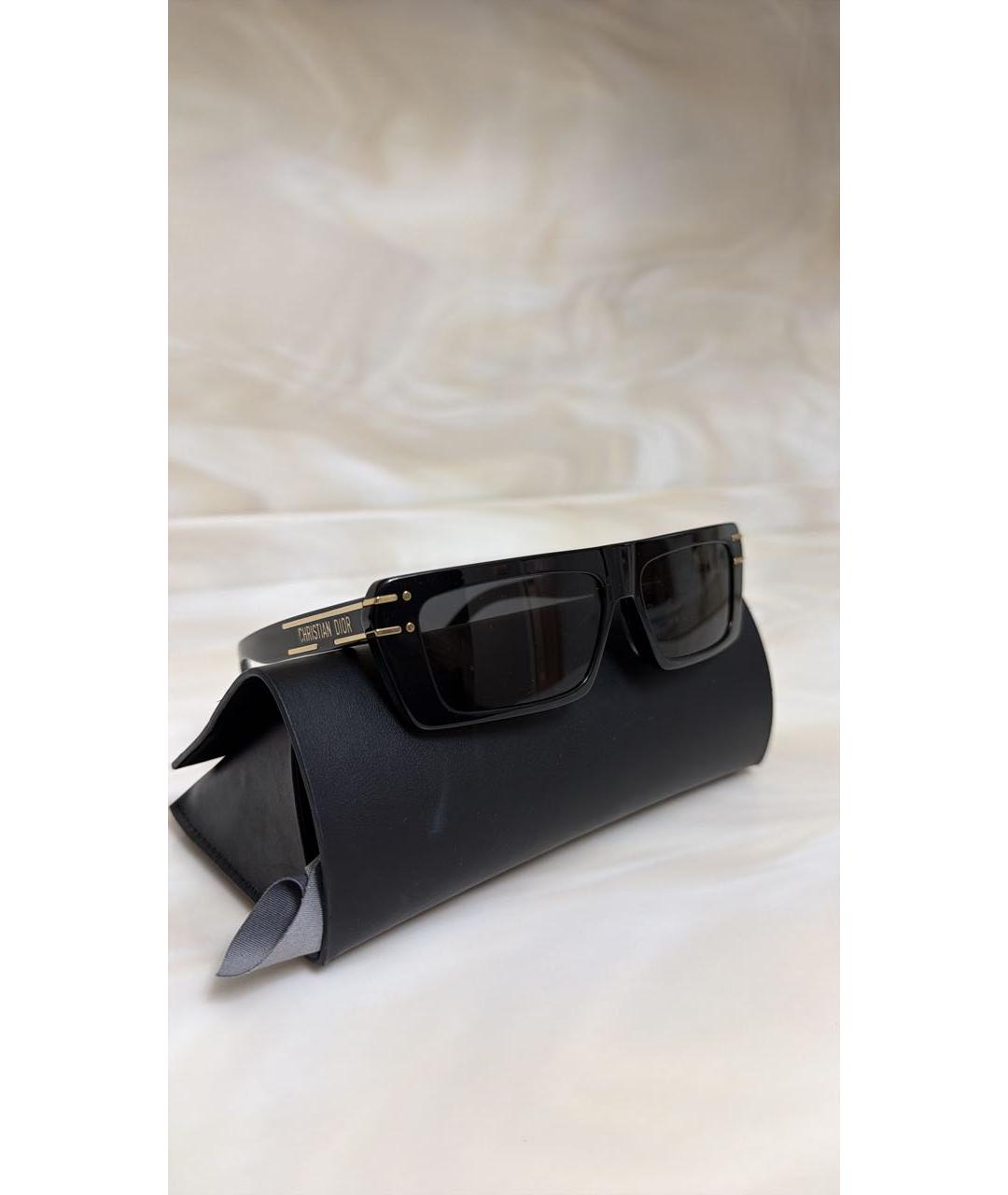 CHRISTIAN DIOR Черные пластиковые солнцезащитные очки, фото 2