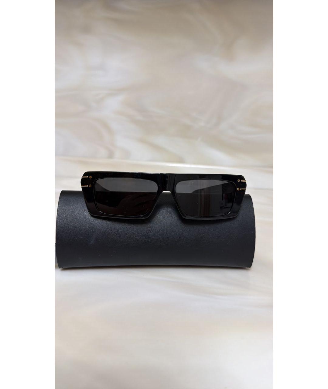 CHRISTIAN DIOR Черные пластиковые солнцезащитные очки, фото 3