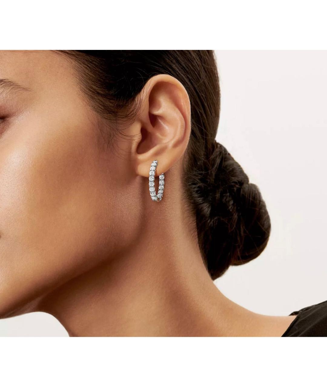 TIFFANY&CO Белые серьги из белого золота, фото 2