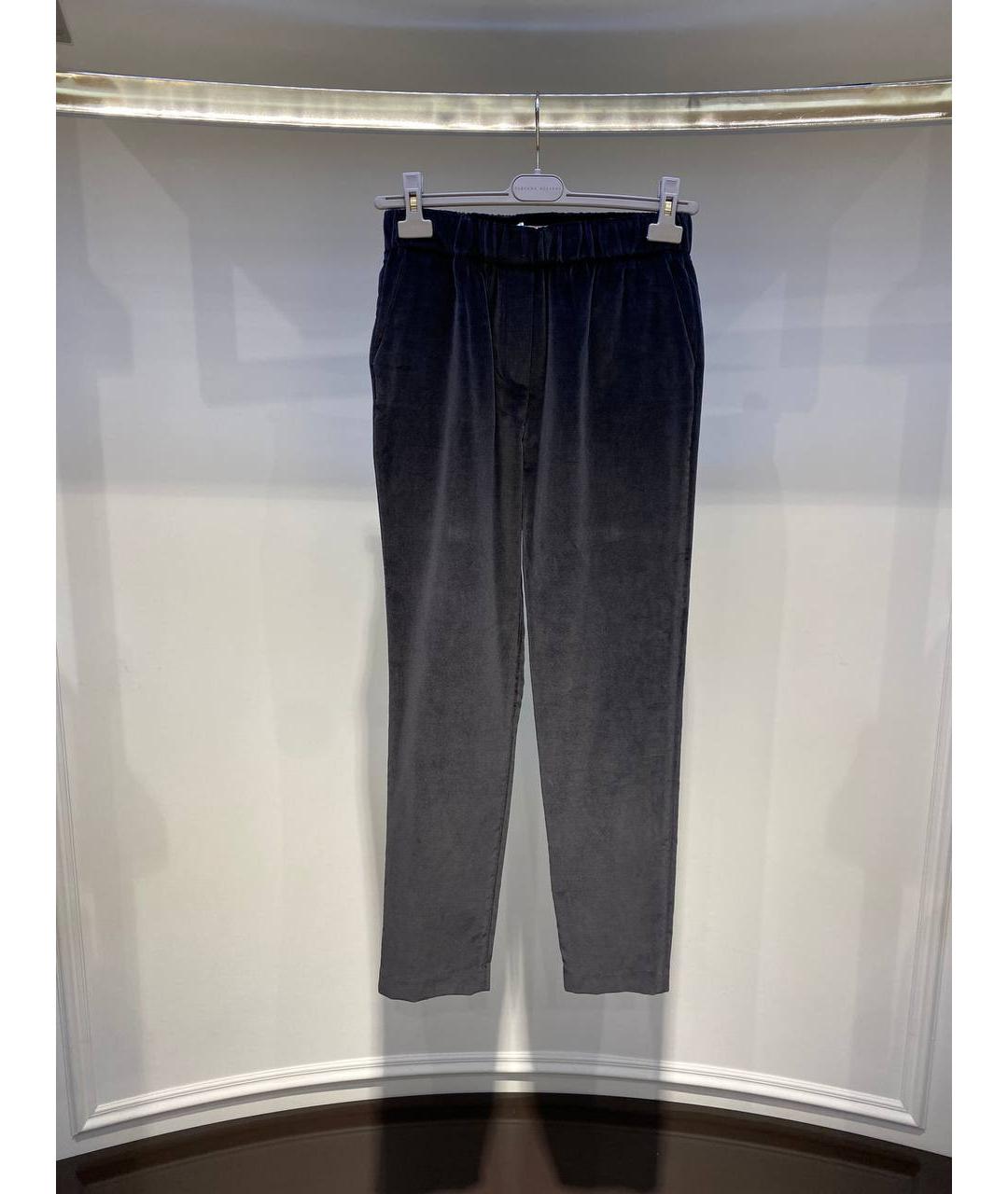 FABIANA FILIPPI Серые вискозные прямые брюки, фото 4