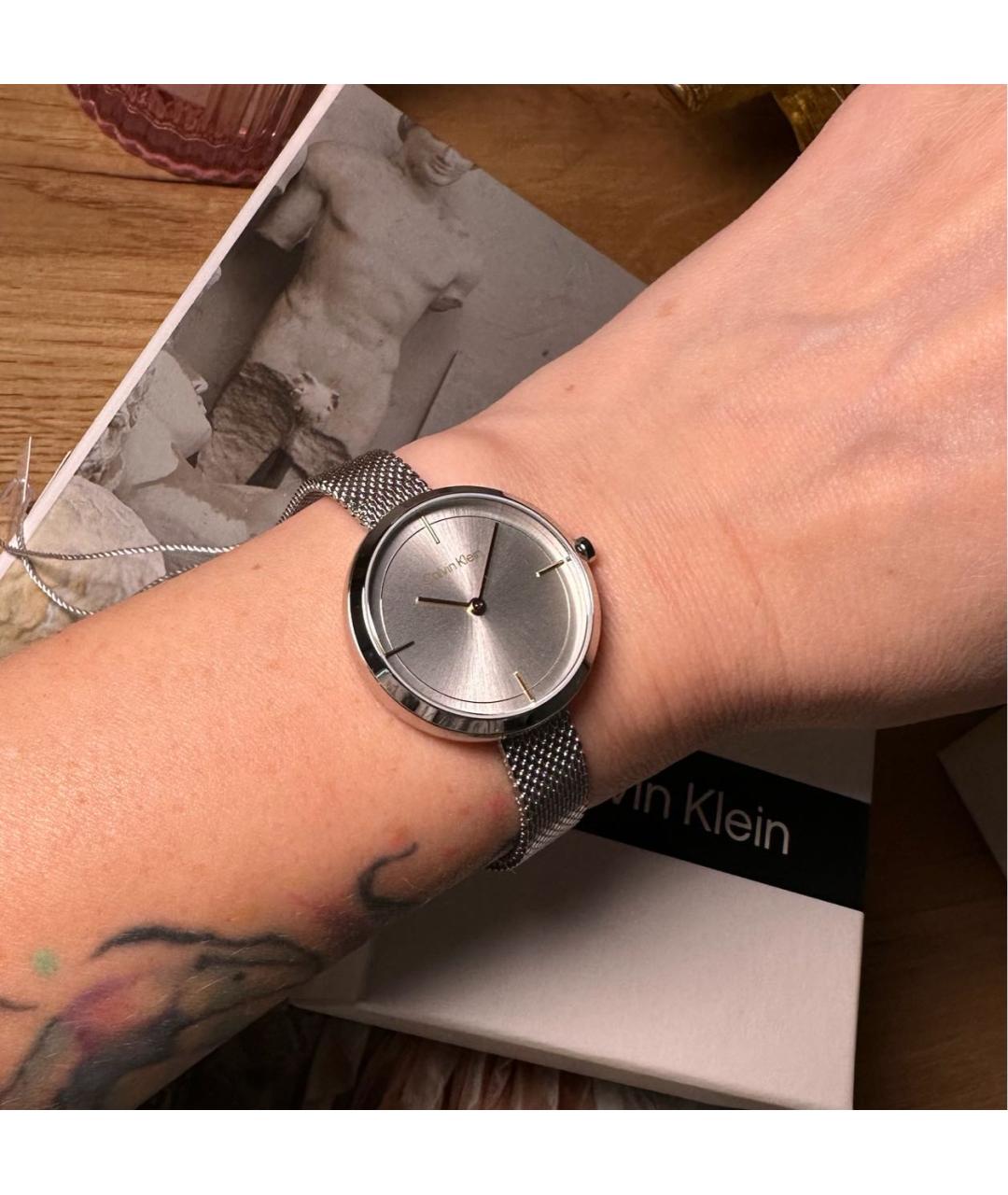 CALVIN KLEIN Серебряные металлические часы, фото 4