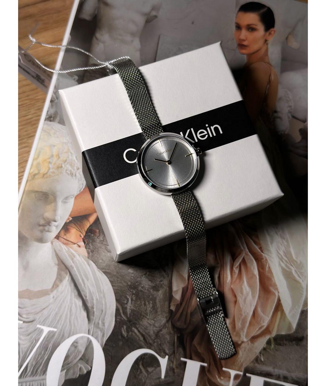 CALVIN KLEIN Серебряные металлические часы, фото 7