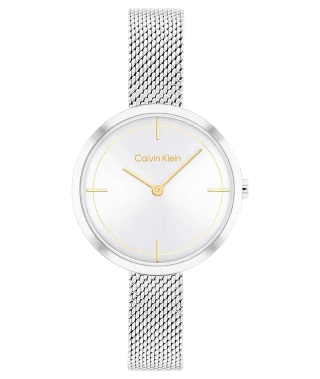 CALVIN KLEIN Серебряные металлические часы, фото 1