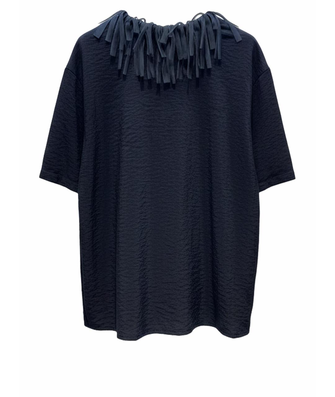 FABIANA FILIPPI Синяя шелковая футболка, фото 1