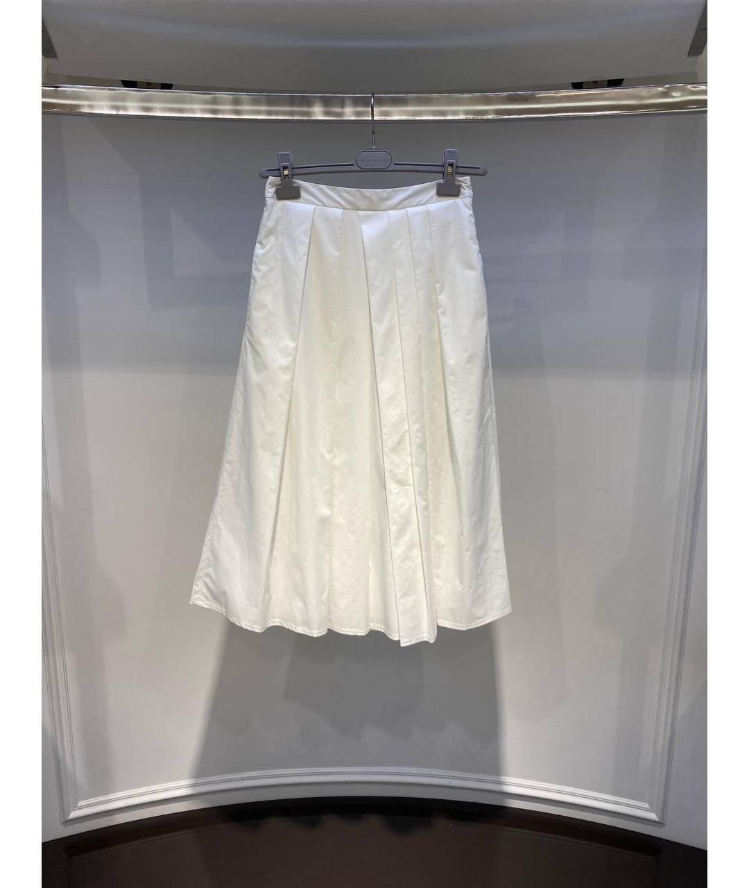 FABIANA FILIPPI Белая хлопковая юбка миди, фото 4