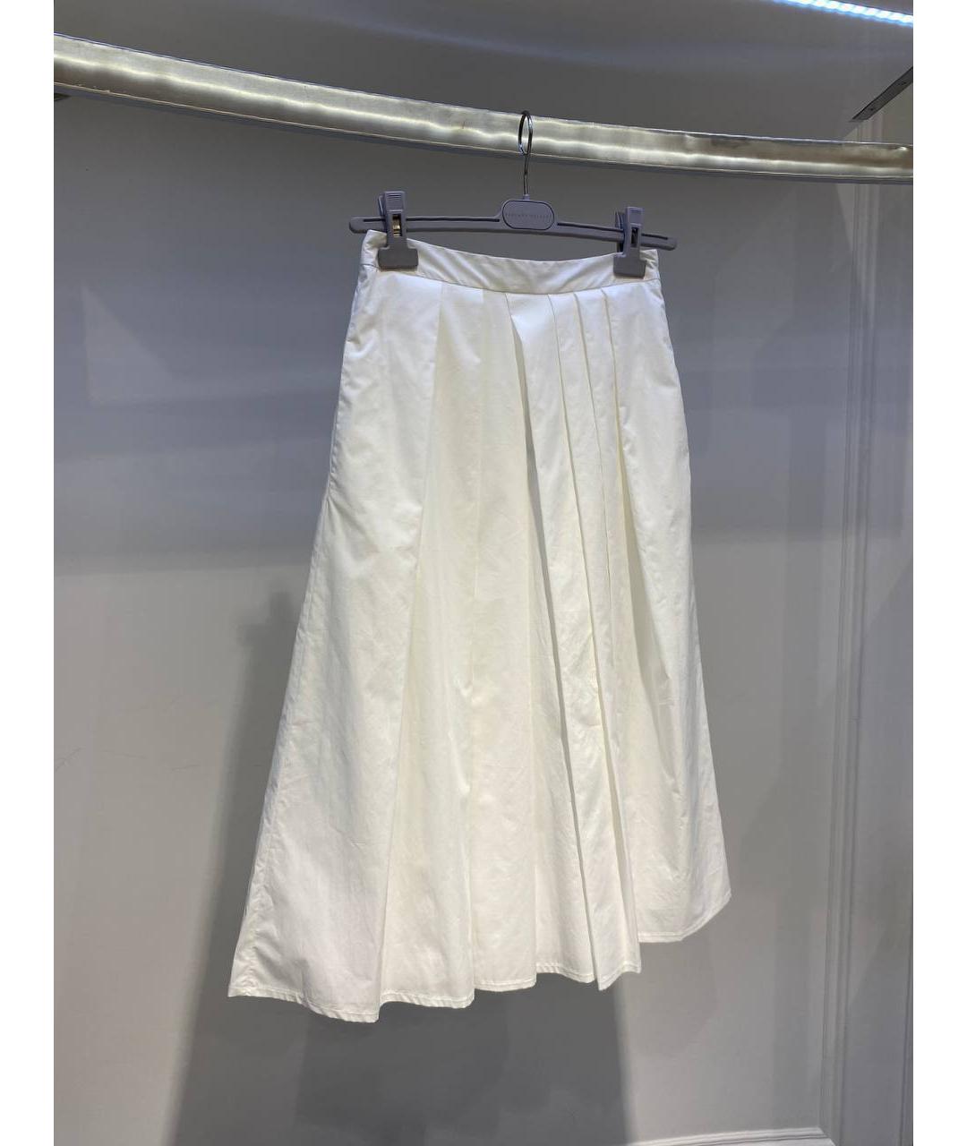 FABIANA FILIPPI Белая хлопковая юбка миди, фото 2