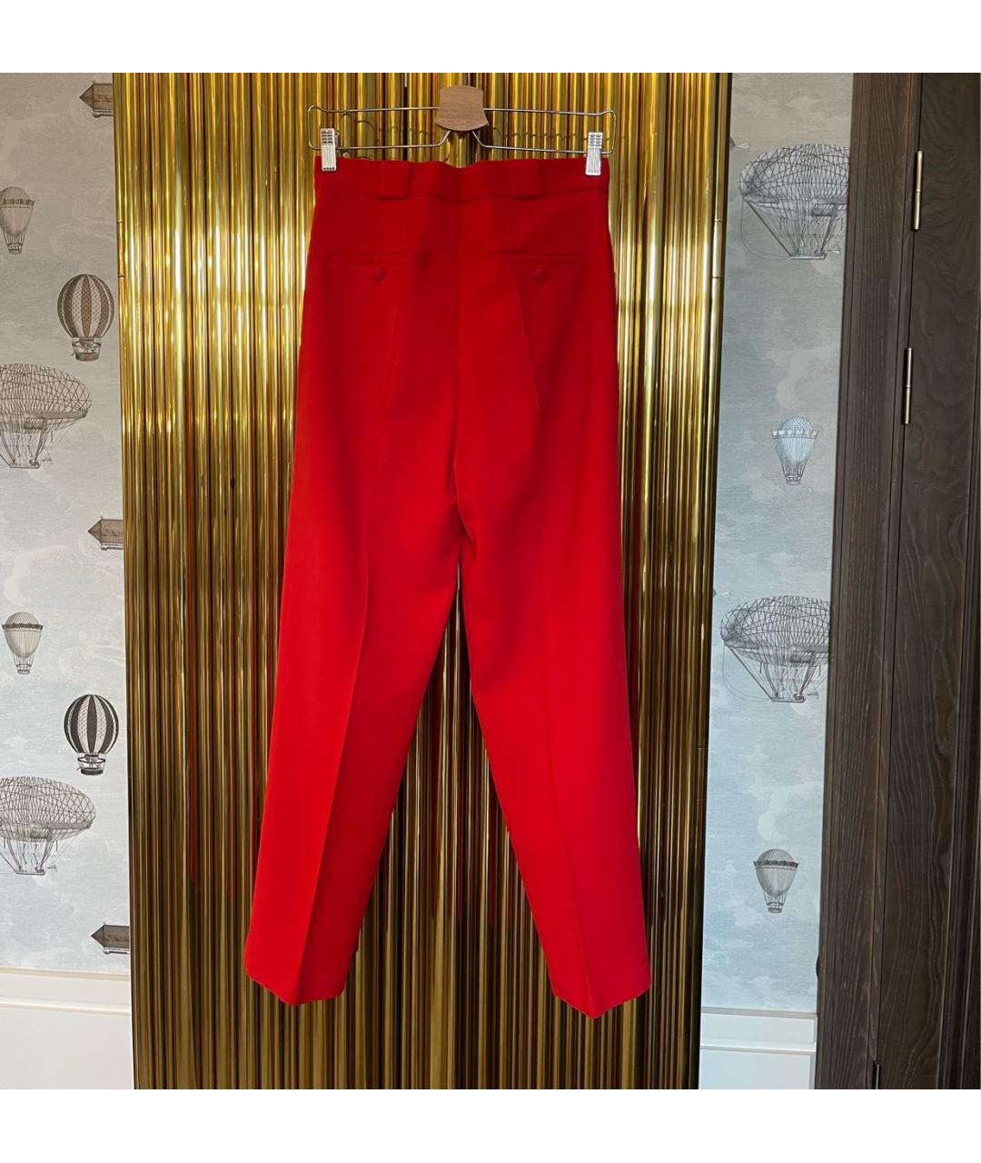 DOLCE&GABBANA Красные вискозные брюки широкие, фото 2